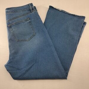 LOFT Blue Wide-Leg Jeans